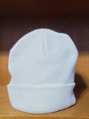 White Cuffed Beanie